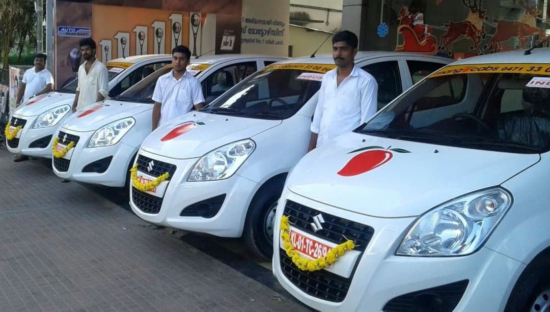 Mango Cabs Ritz fleet with drivers